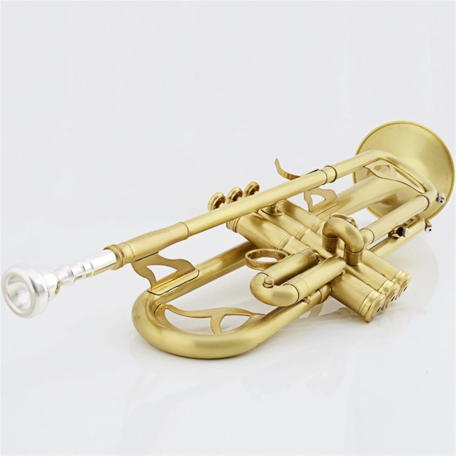TSTS B-Flat Trumpet Instrument Brass Body Matte Lacquered Gold Trumpet Brass Instrument Beginner Professional Trumpet