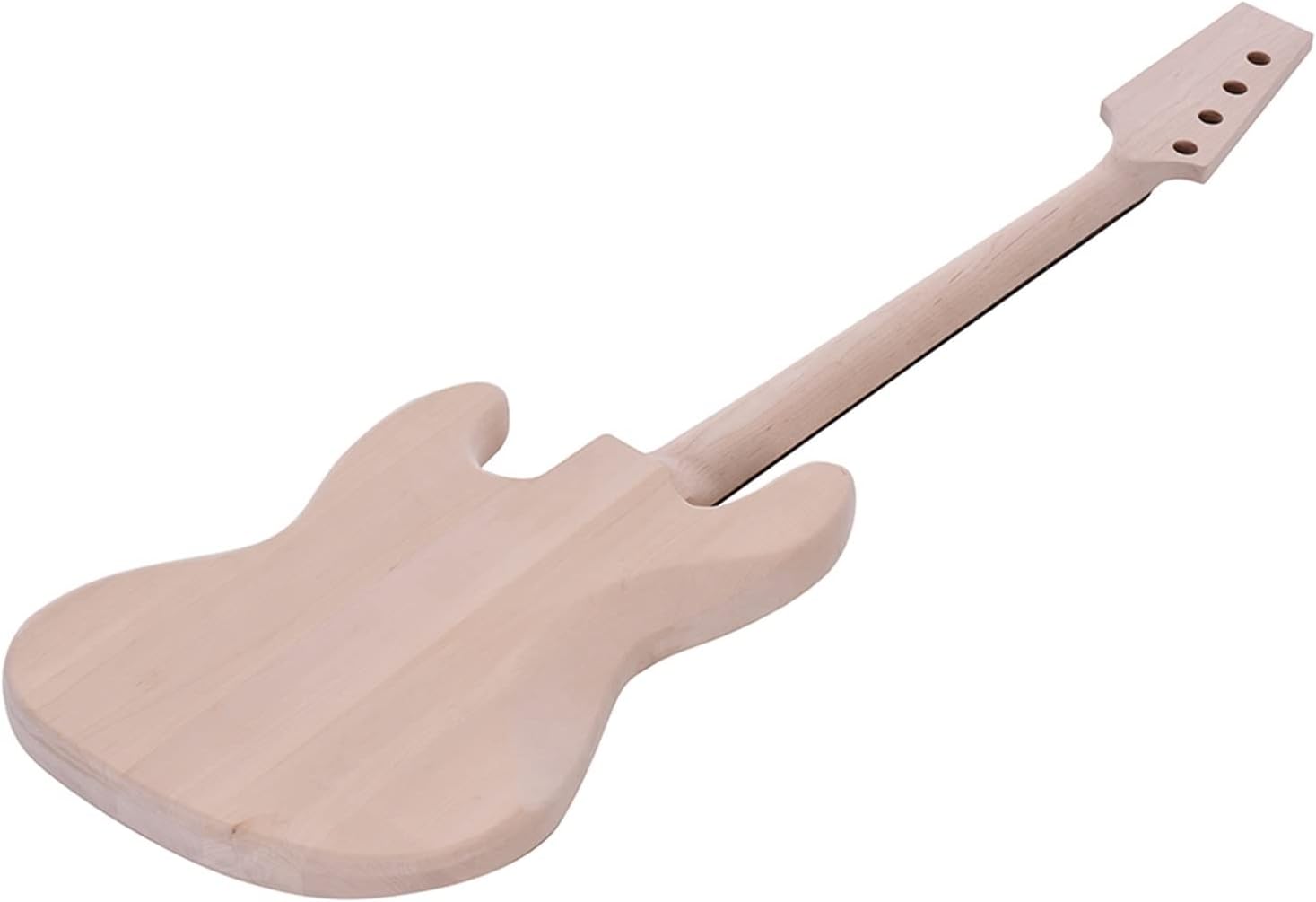 Bass Style 4-String Electric Bass DIY Kit Solid Basswood Body Maple Neck Rosewood Fingerboard DIY Kit Set DIY Guitar Kit