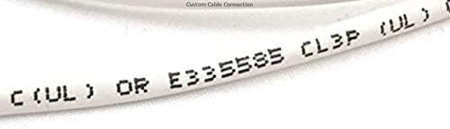 100 Foot Plenum CL3P 3.5mm (1/8 inch) Stereo Audio Extension Cable Male to Female by Custom Cable Connection