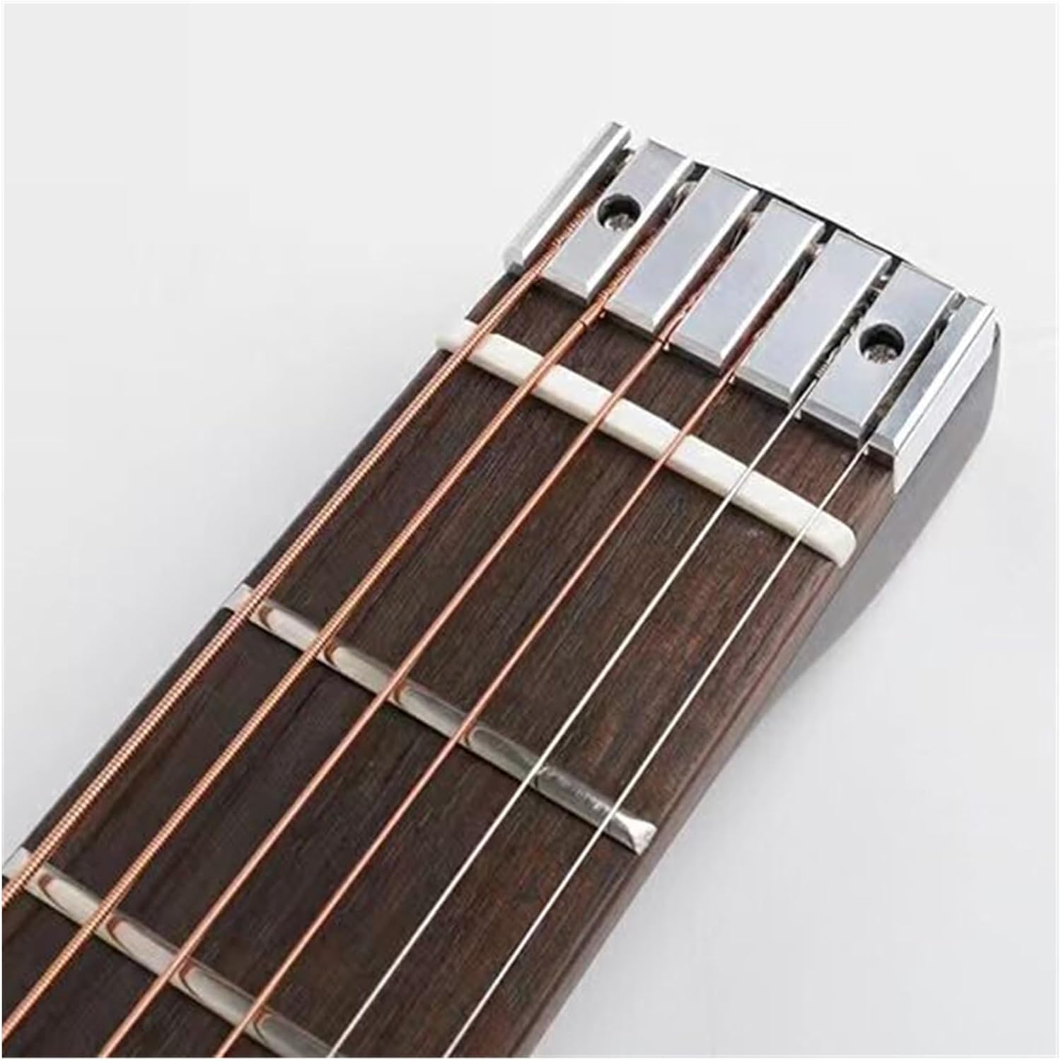 VENEKA Headless Electric Guitar Ultra Short Headless Silent Portable Travel Electric Guitar Maple Body Rosewood Fingerboard (Color : 02)