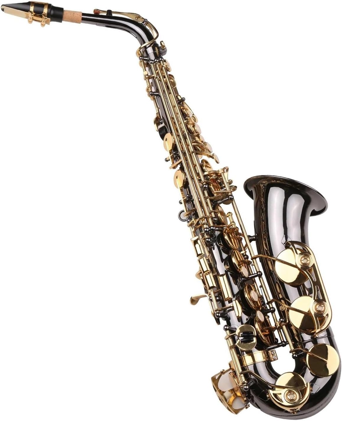 Saxophone Eb E-flat Alto Saxophone Sax Nickel-Plated Brass Body With Engraving Keys Woodwind Instrument With Carry Case