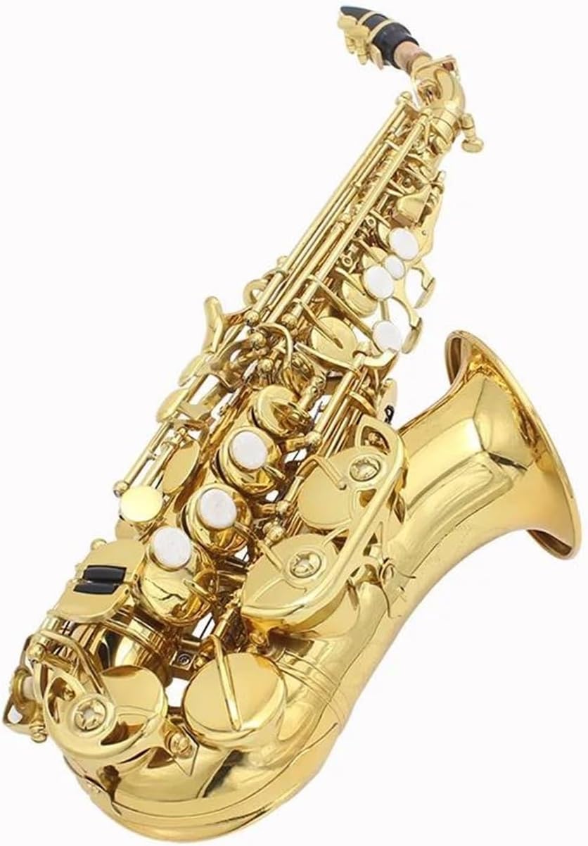 Brass Bb Bend Althorn Treble Saxophone Sax White Buttons Wind Instrument With Case Gloves Belt