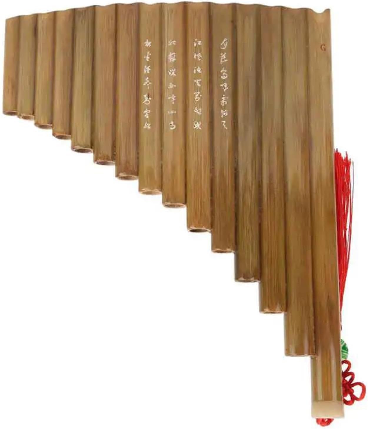 pan flute for beginners Pan Flute 15 Pipes Wind Instrument Panpipe G Key Panpipe Chinese Traditional Woodwind Instrument With Bag (Color : Left hand)