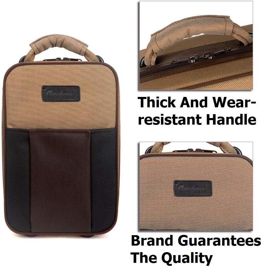 Portable OBOE Bag Waterproof Moisture-proof Double Shoulder Straps Oboe Case Fall-proof Woodwind Instrument Box Single Pack Standard Size Anti-scratch Oboe Cover (Brown Color)