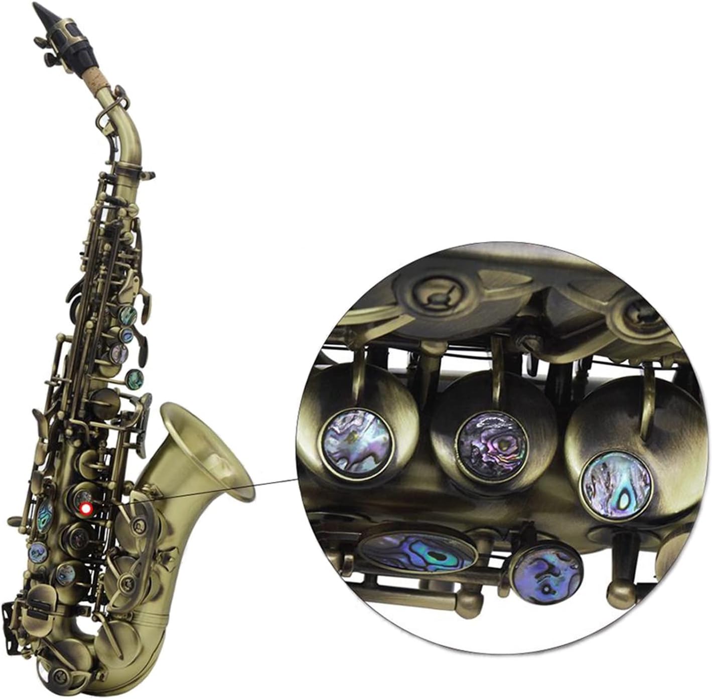 Saxophone Woodwind Instrument Brass Material Bb B Flat with Musical Instrument Accessories