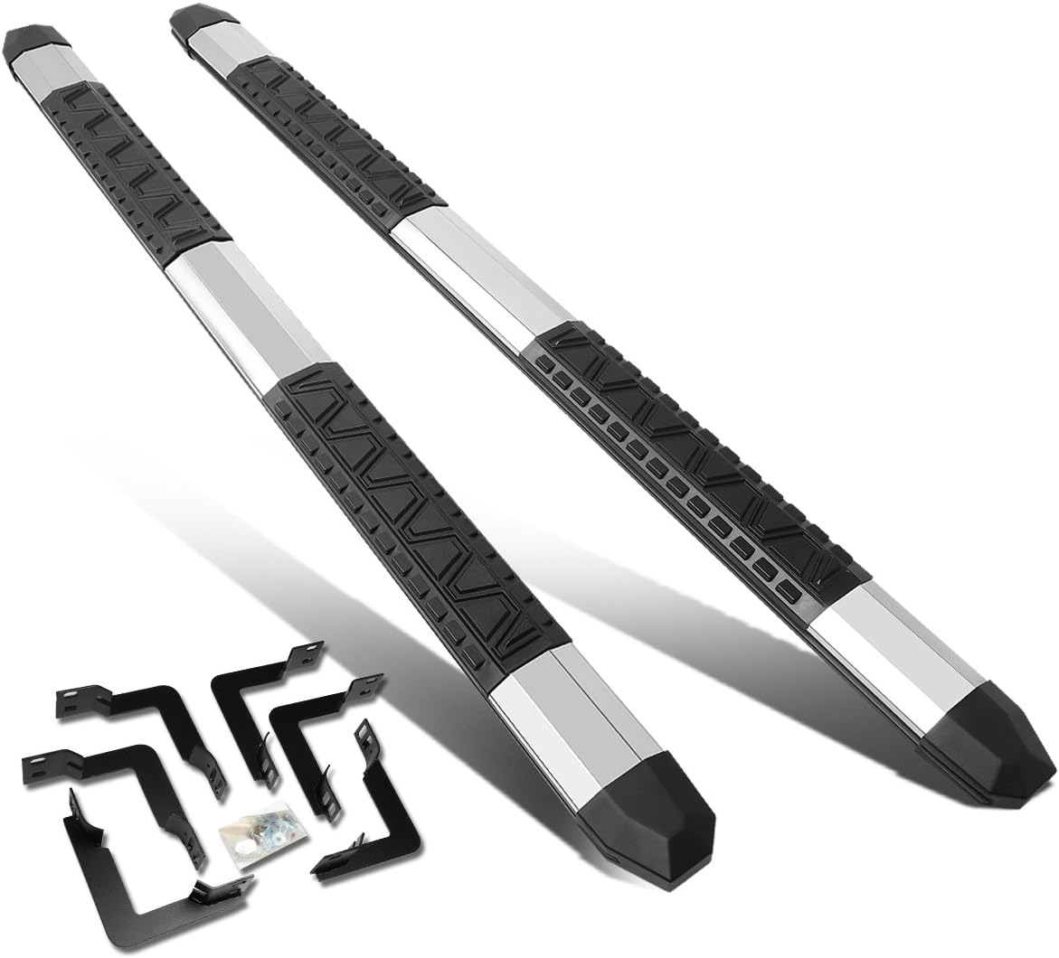 DNA MOTORING 5 Inches Running Boards Compatible with 04-15 Titan Crew Cab, Stainless Steel Side Step Nerf Bars, STEPB-5A-009-SS