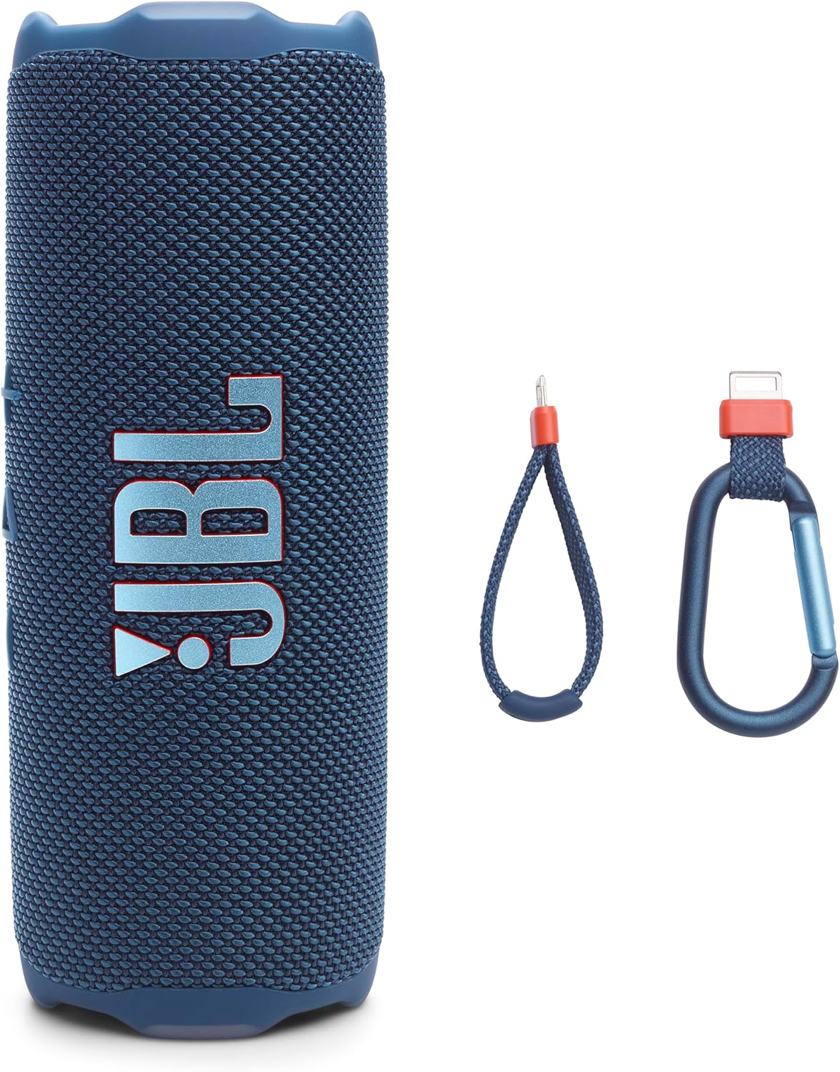 JBL Flip 7 - Portable Waterproof and Drop-Proof Speaker, Bold Pro Sound with AI Sound Boost, 16Hrs of Playtime, and PushLock System with Interchangeable Accessories (Blue) (Renewed)
