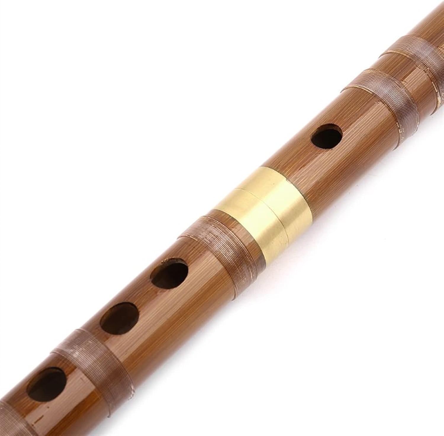 TSTS Chinese Bamboo Flute Professional Bamboo Flute Chinese Woodwind C/D/G Key Transverse Flute Dizi Brown Color (Color : D Key)