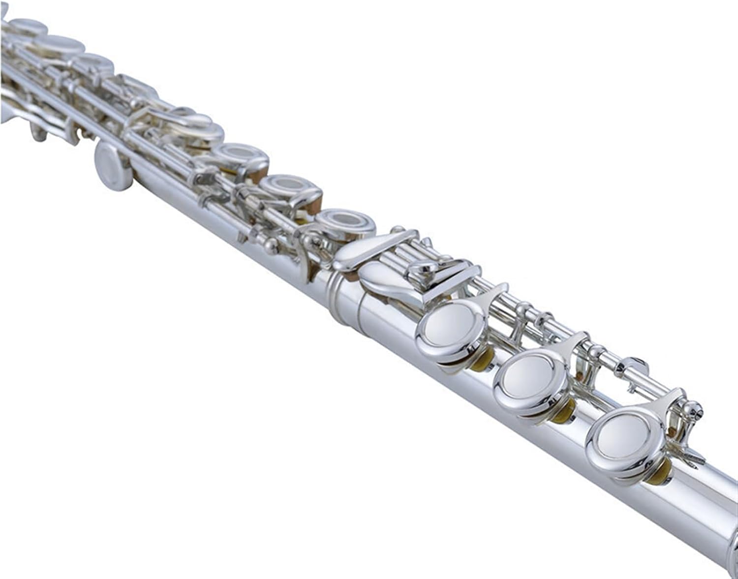 Flute 17 Open-Hole Closed-Hole Flute Wind Instruments White Copper E Key C Call E Key Silver-Plated Beginners Flutes Musical Instruments (Color : Silver-Plated 17 Holes)