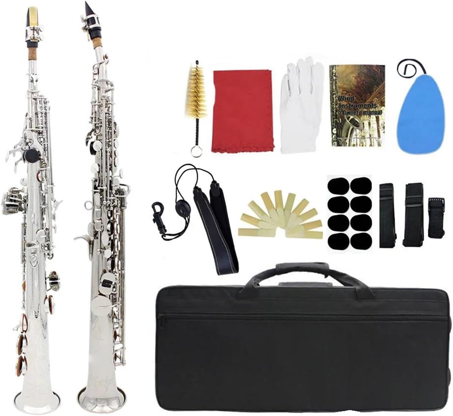 Professional Saxophone Soprano Saxophone Bb Key Straight Tube Professional Woodwind Instrument