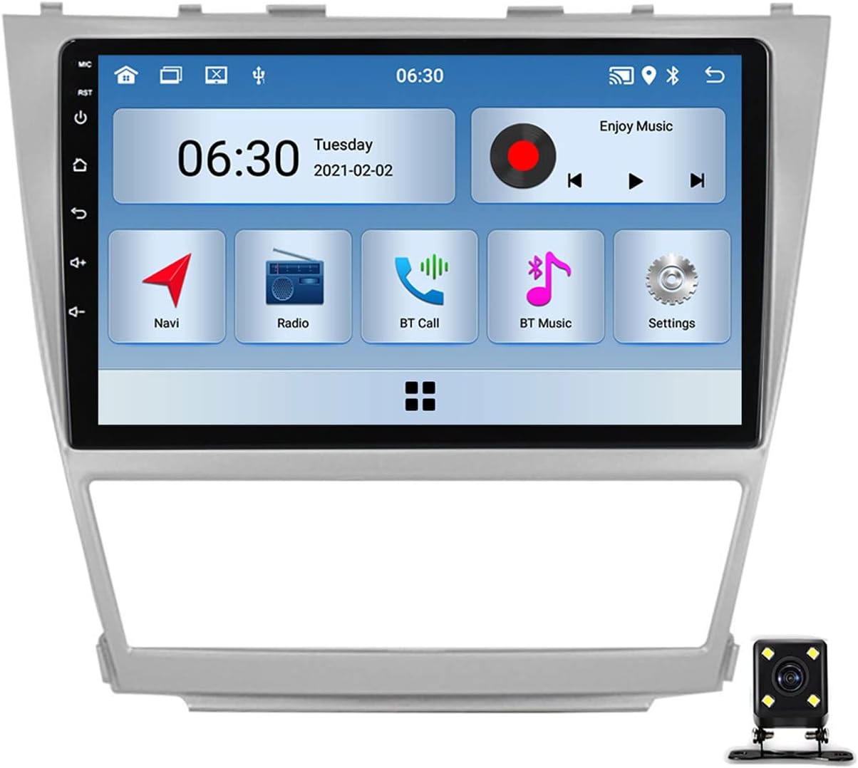 Double Din Car Navigation Stereo 9 Inch Car Radio Touch Screen MP5 Player for Toyota Camry 2007~2011 with GPS/Bluetooth/WiFi/USB/FM Radio/Mirror Link/Carplay/Auto