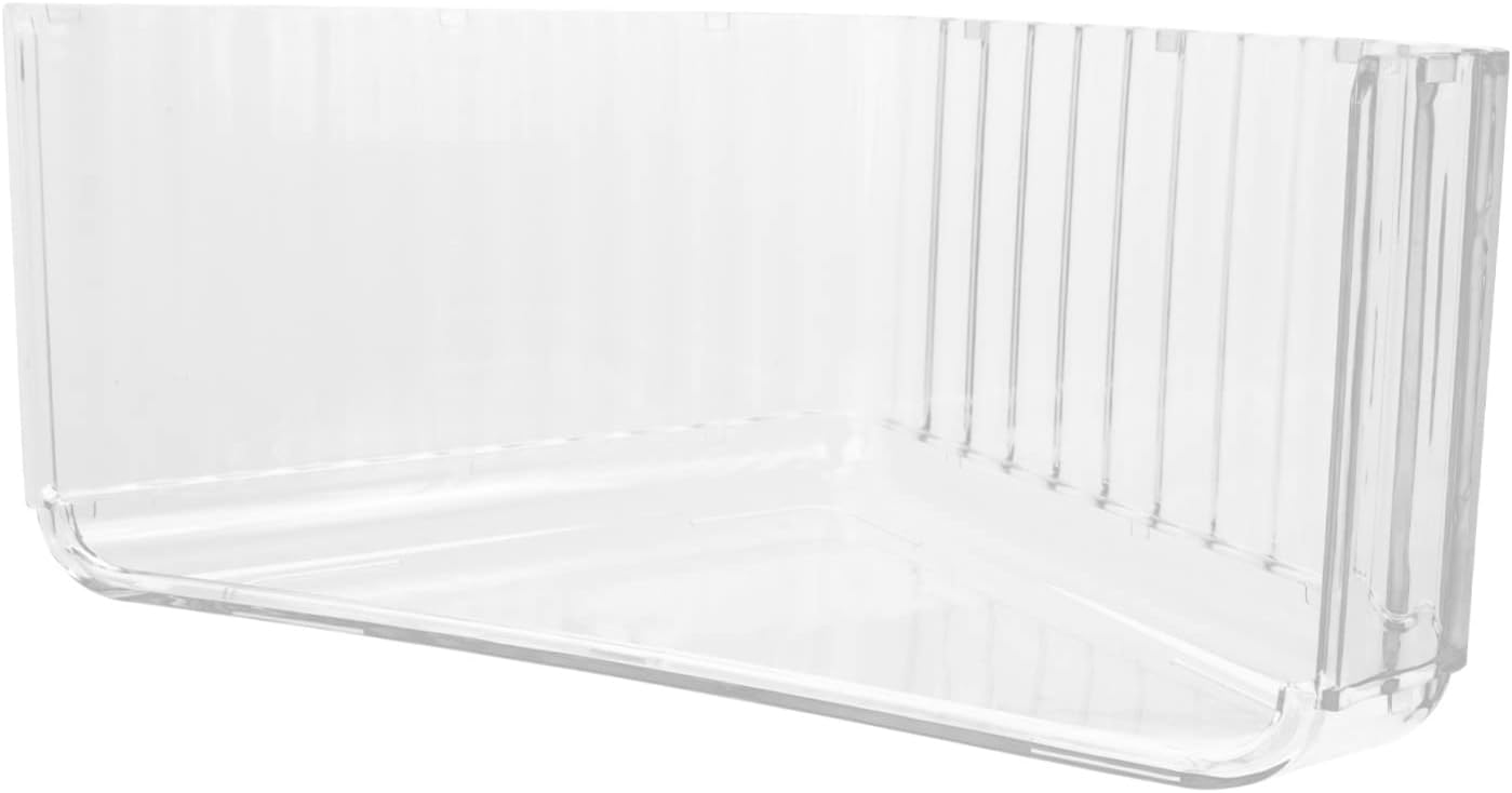 2pcs Triangle Shelf Corner Shower Wall Mount Shelves Clear Tub Clear Wall Shelf Makeup Wall Mounted Shelves Bathroom Shelf Punch- Corner Rack Perfume Organizer Storage Ac