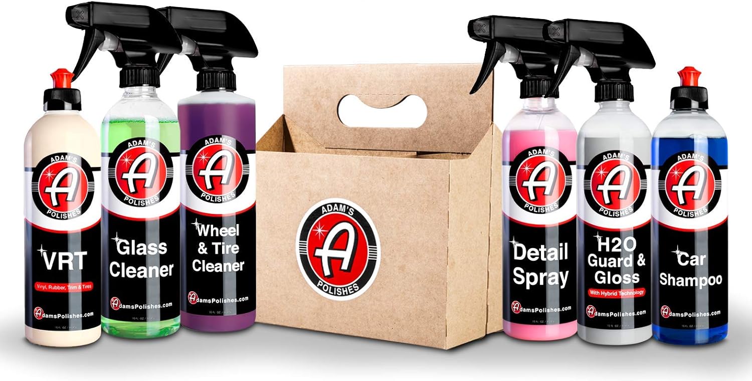 Adam's Exterior 6 Pack - Includes Six Iconic Products To Professionally Detail Your Entire Vehicle - Clean, Polish, Wax, Shine, and Protect Your Vehicle