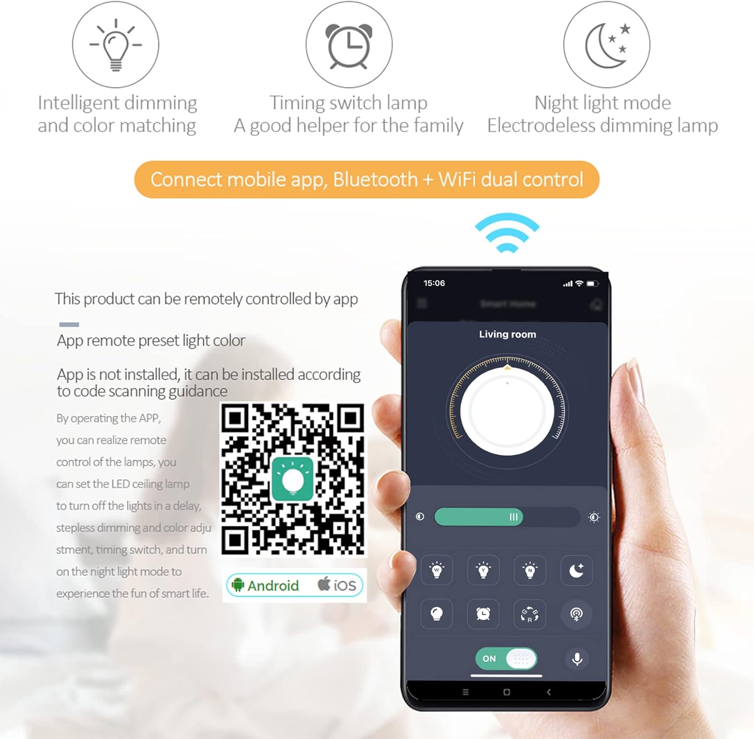 Modern Led Ceiling Light,24w Crystal Petal Flush Mount Chandelier Ceiling Flower Lamp with Remote Control for Living Room,Bedroom,Dining Room,Hall,Etc.3+3 Heads……