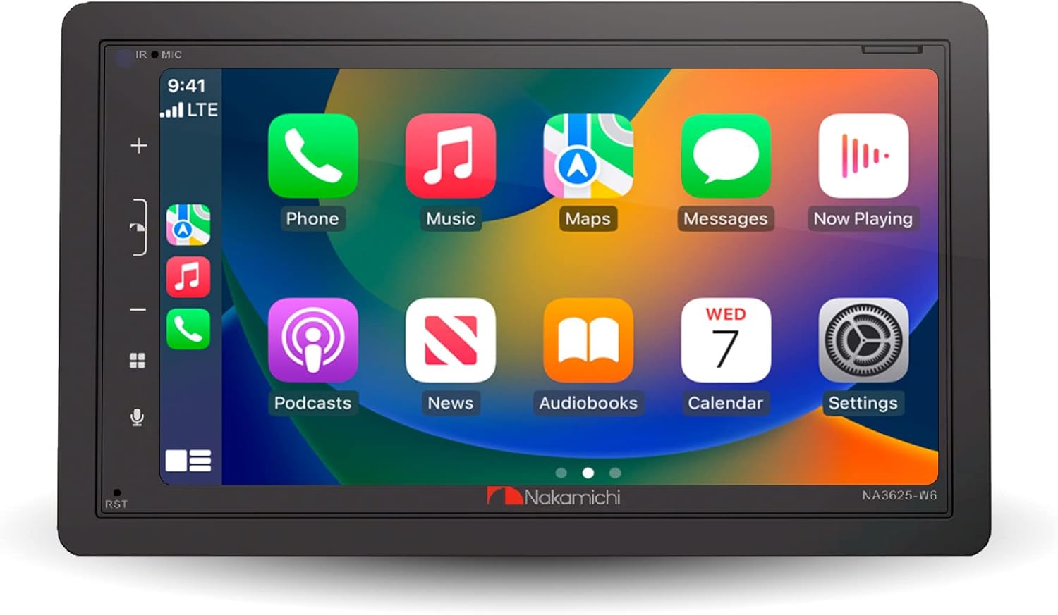 Nakamichi NA3625-W6 6.8” Mechless Receiver Compatible with Wireless Carplay & Android Auto
