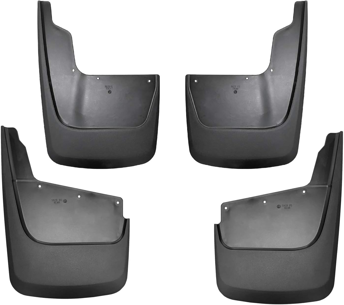 Husky Liners Custom Mud Guards | Fits 2020-2026 Chevrolet Silverado 2500/3500 HD (Excludes Dually) | Front & Rear Set, 4-pc Black - 58286