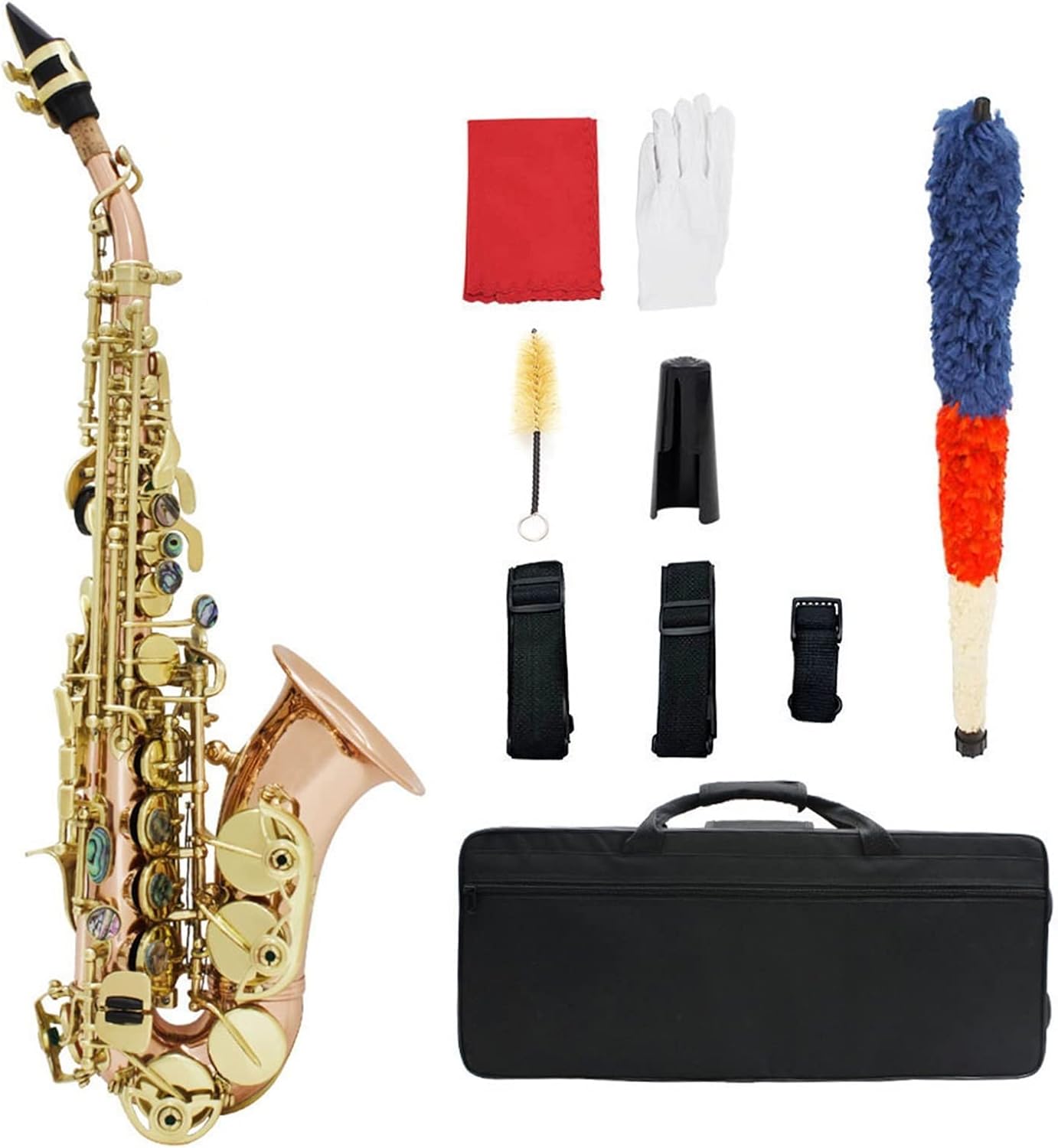 TSTS Saxophone Phosphor Copper Gold-Plated Bb B Flat Woodwind Musical Instrument with Case Brass Sax Full Kit