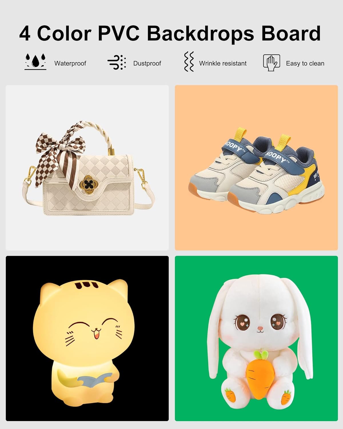 PULUZ 16x16 Inch Upgrade Photo Studio Light Box, Professional Dimmable Shooting Tent with 480 LED Lights & 4 PVC Backdrops, Portable Softbox for Jewelry, Small Product Photography