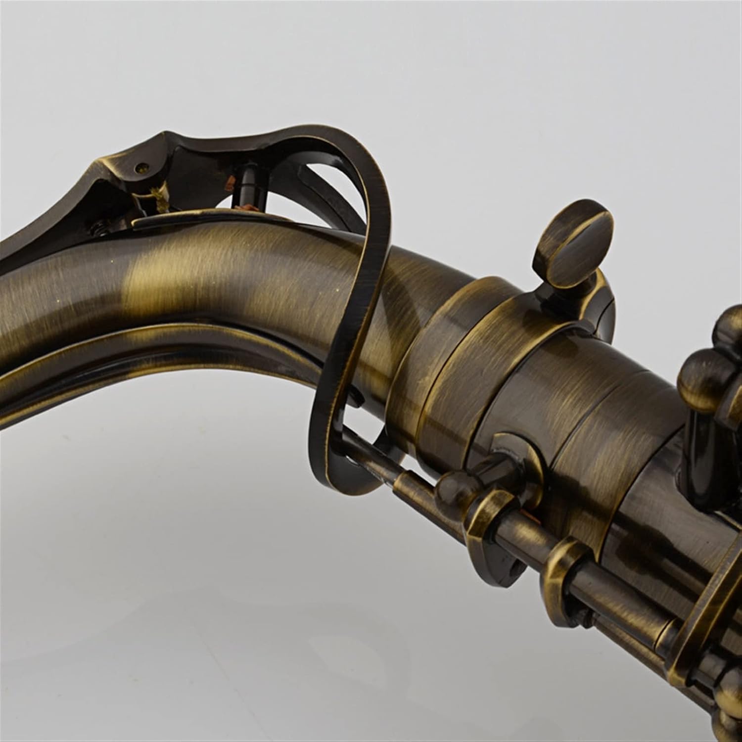 Saxophone Straight Alto Saxophone in E Flat Antique Copper Key Type Woodwind Instrument