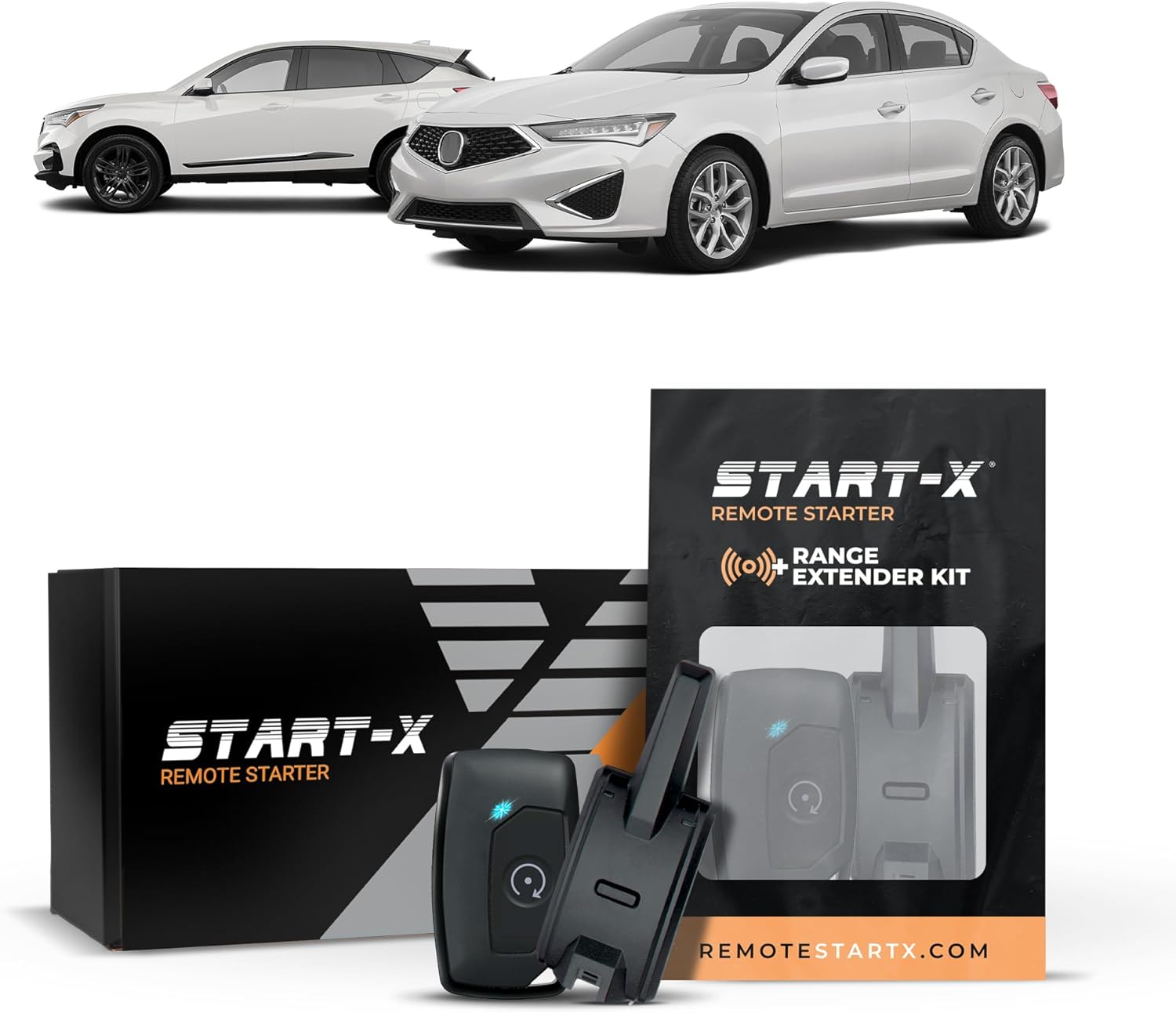 Start-X Remote Starter Kit + 3000ft 2 Way Range Extender for Acura ILX (2016, 2017, 2018, 2019, 2020, 2021, 2022) & RDX (2016-2018) Vehicles with Push-to-Start Ignition