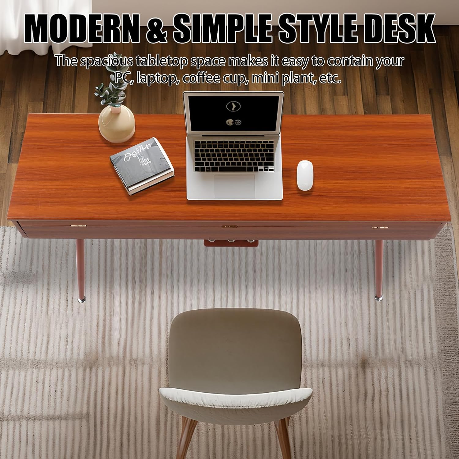 Ktaxon 88 Key Weighted Digital Piano, Home Electric Desk Piano & Vanity Desk Piano with Premium Sound, 3-Pedal Unit, Headphone Bluetooth Connection(Wood)