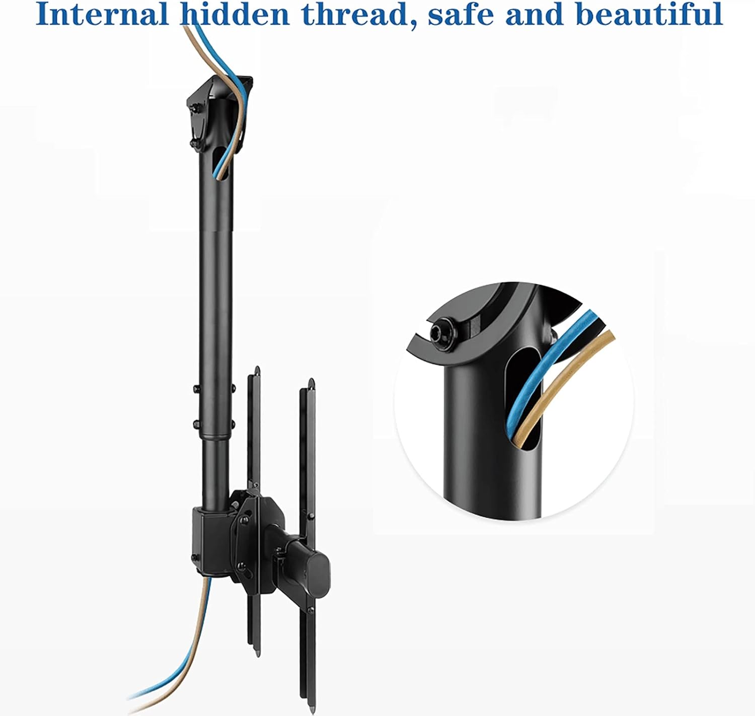 tv Wall Mount TV Ceiling Mount, 360° Rotation Swivel Tilt Full Motion Bracket, Fits 32-72/37-80 Inch Flat Screen, Max Loading Up to 110 Lbs (Size : 32-70inch) (37)