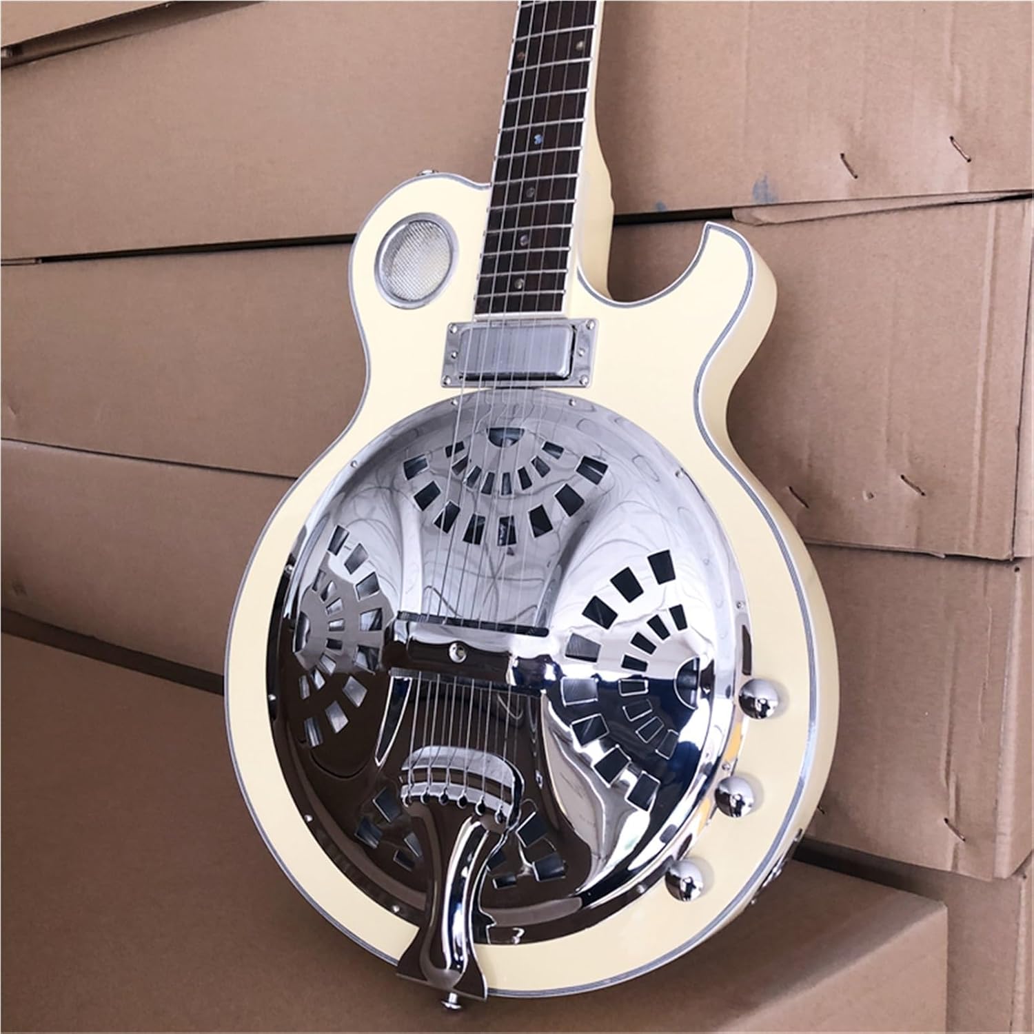 Beginner Electric Guitar Kits Solid Wood Electric Guitar With Metal Decoration