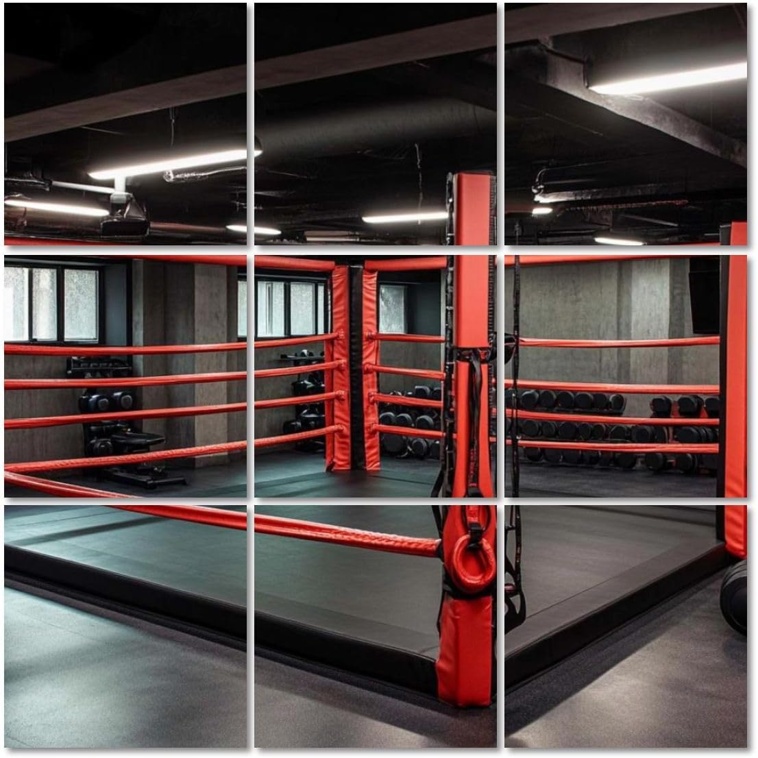 Art Acoustic Panels Self Adhesive Boxing ring 9Packs Decorative Soundproof Wall Panels Large Sound Absorbing Panels for Home Office 60