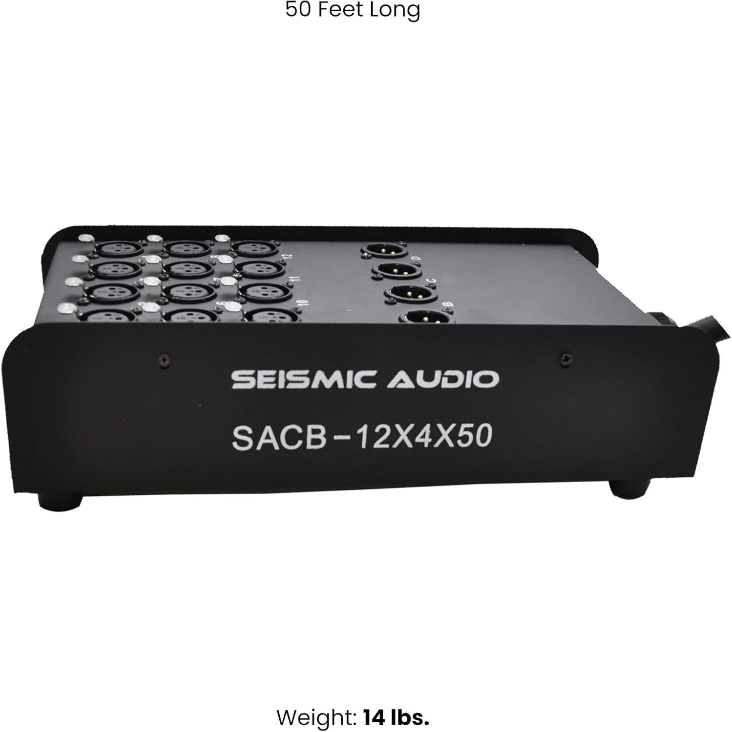 Seismic Audio Speakers 12 Channel Low Profile XLR Send Circuit Board Snake Cable, XLR Splitter Cable, 50 Feet