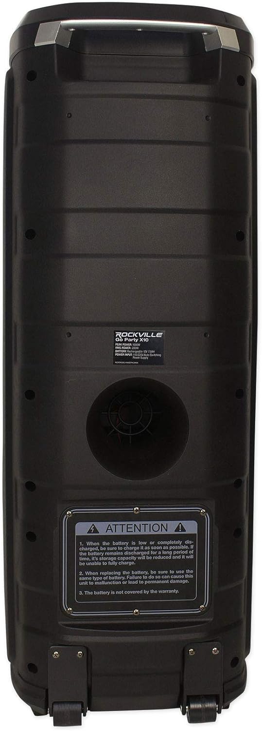 Rockville Karaoke System Bundle: Go Party X10 Dual 10