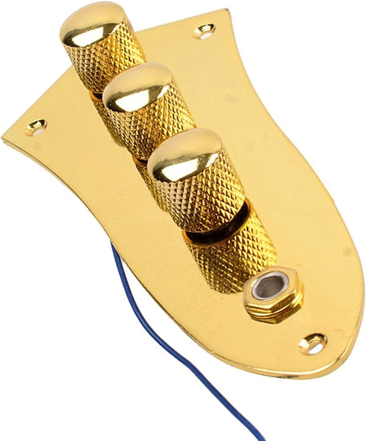 Electric Guitar Pickups Electric Bass Electric Guitar Iron Plate Control Circuit Assembly Metal Triangle Volume Button Control Circuit System Guard Plate Guitar Pickup Set (Color : Gold)