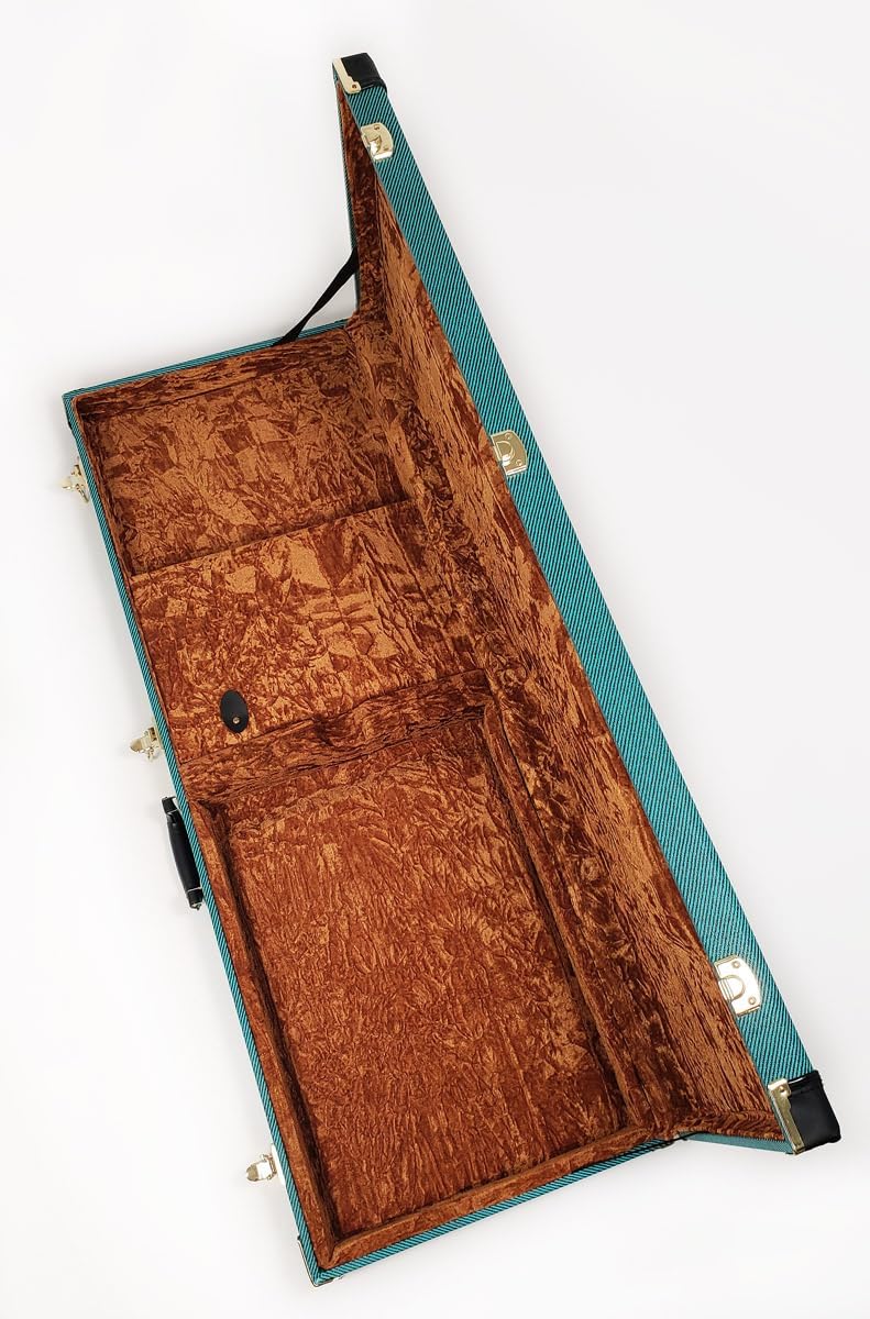 Sprite BGC-250 3/4 BLUE/TWEED SHORT SCALE BASS CASE fits FENDER MUSTANG GRETSCH G2220, Sire U5 Bass Ursa Short Scale Basses