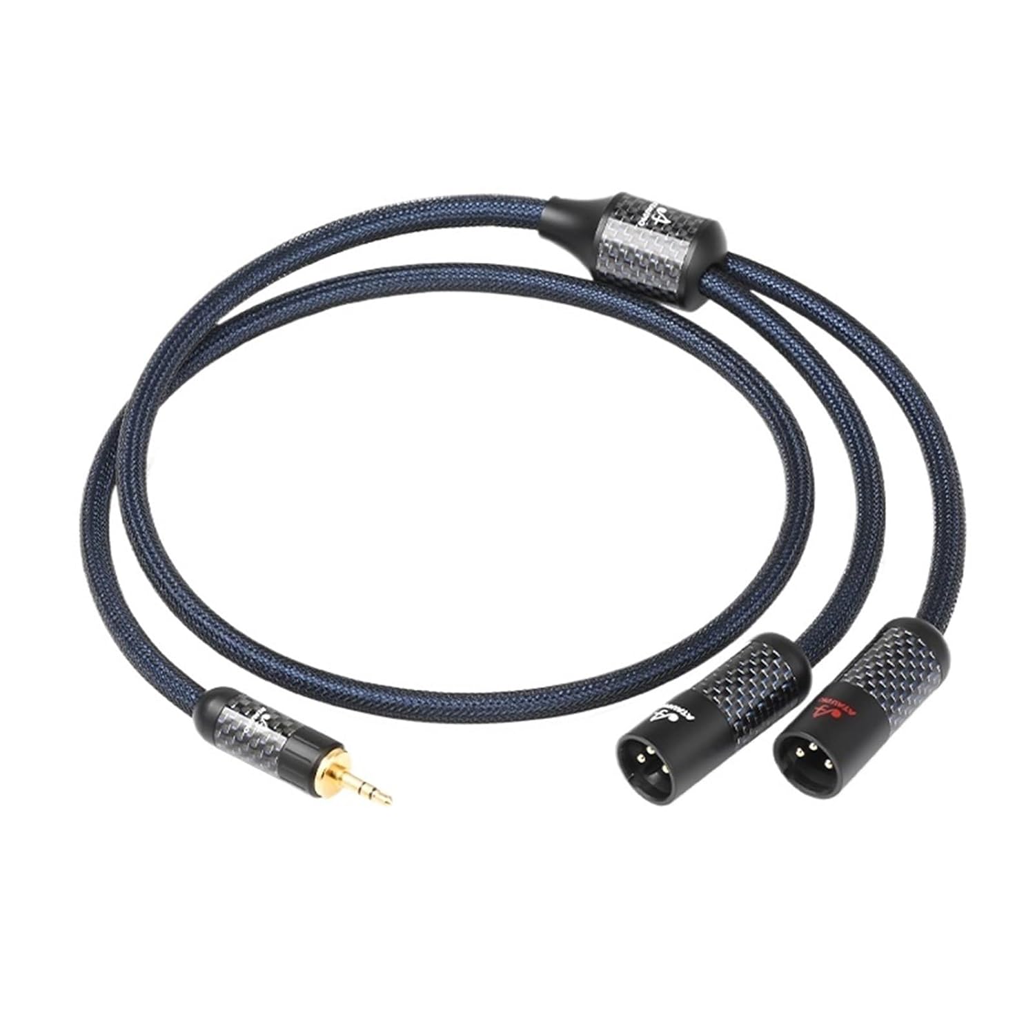 HiFi 3.5 to 2XLR Cable Pure Silver Male/Female 3.5mm Jack to Dual XLR 3Pin for Mixer AMP PC Premium Audio Cable(3.5 to 2XLR Male,5m)