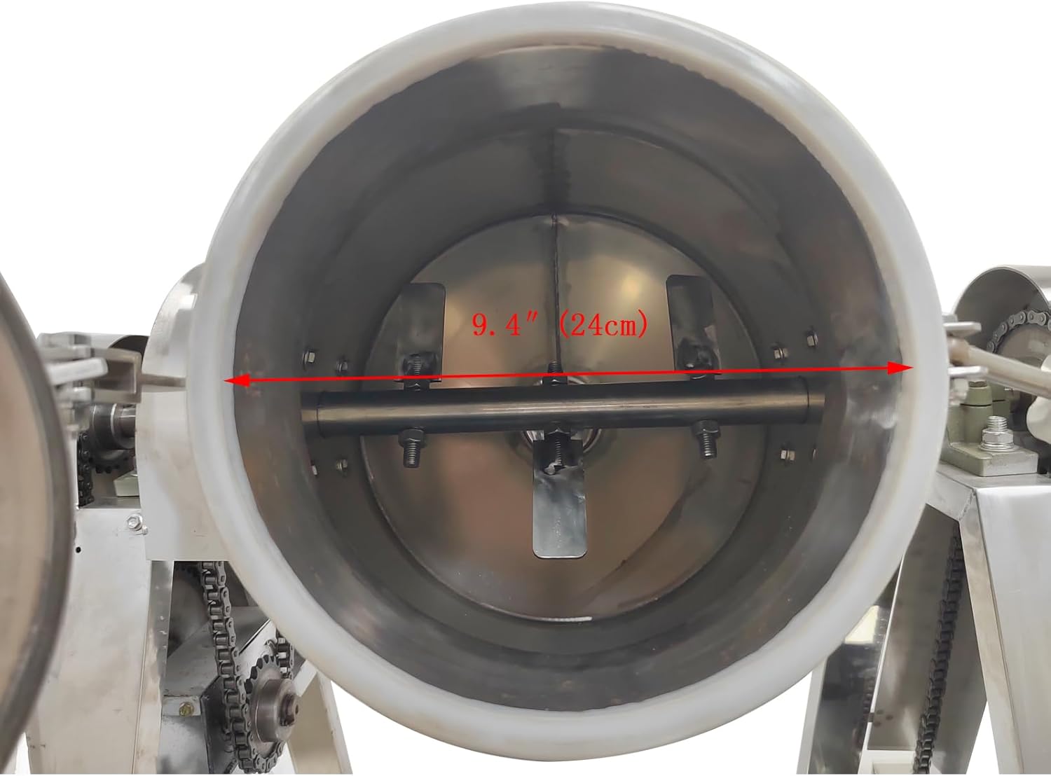 Dry Powder Mixer 30L Powder Mixer Blender Machine 360°Rotation Stainless Steel Powder Mixing Machine Granule Food Powder Drum Mixer Machine 110V 3KW