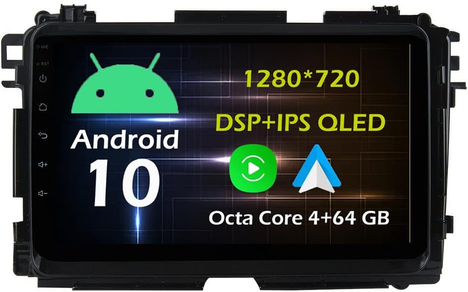 9'' Android Car Stereo Radio for Honda Vezel HR-V（HRV） XRV 2014-2017 Octa Core Android 10.0 Touchscreen Headunit Supports GPS Navigation Carplay Android Auto Bluetooth AHD Backup Camera-4+64
