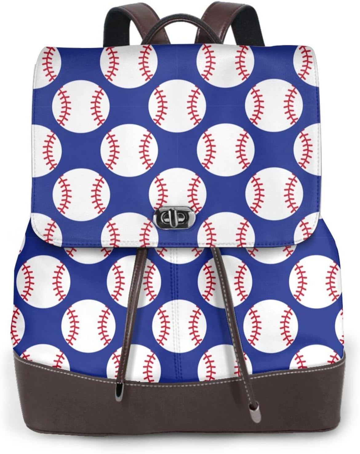 Baseball Pattern for Womens Backpack Purse Microfiber PU Anti-theft Large Fashion Designer Travel Bag Ladies Shoulder Bags