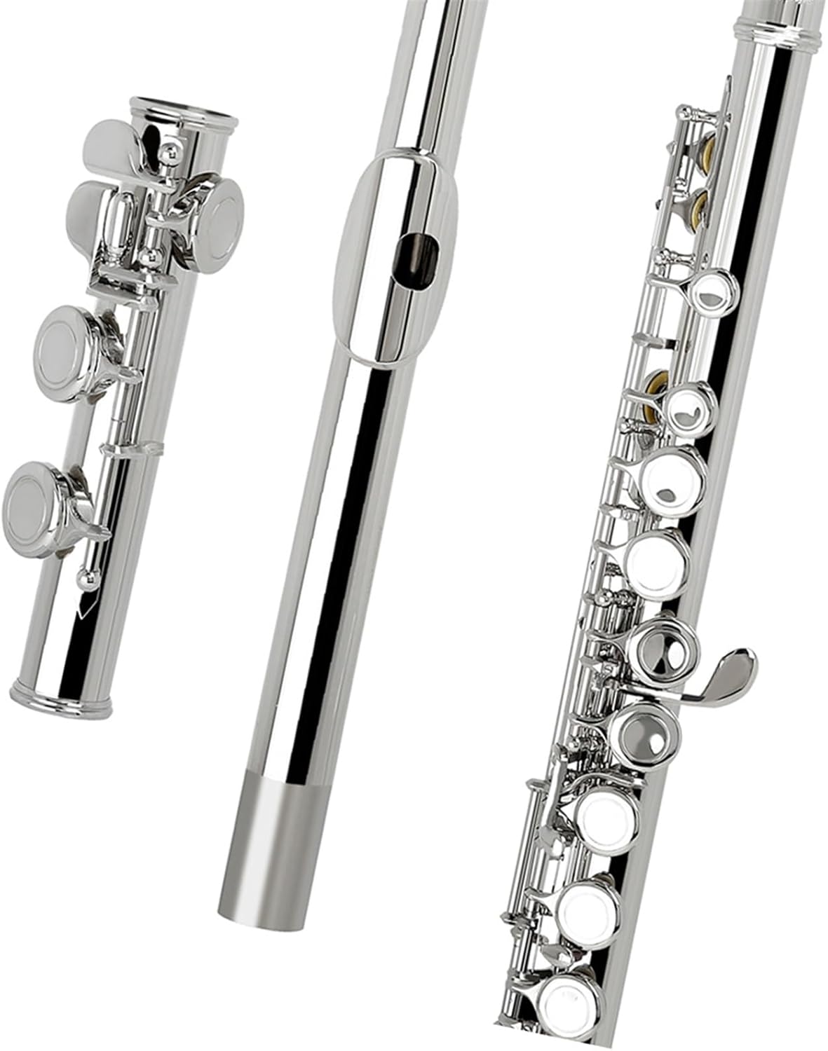 Flute 16 Holes Flute C Tone Closed Hole Silver Plated Cupronickel Flute Woodwind Instrument Flutes Musical Instruments