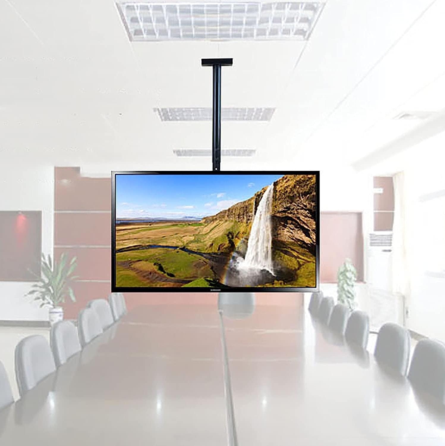 TV Stand TV Unit, TV Wall Mount Adjustable Wall Ceiling TV Mount for 32 to 60 Inch TV Swivel and Tilting Bracket, TV Pole Mount Holds Up 132lbs TV Mount TV Stand