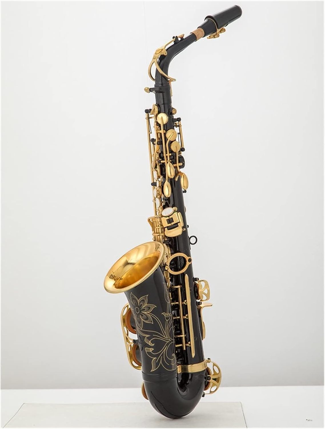 EB Alto Saxophone Brass Lacquered Gold E Flat Sax Woodwind Instrument Student Saxophone (Color : Gold)