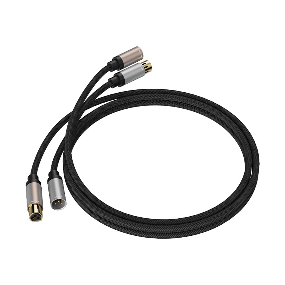 MENDTURE Balanced XLR Audio Cable, 17AWG 5N OCC Copper, Gold Plated Connectors, Male to Female 3 Pins Microphone Cable, Professional Signal Cable for Hi-Fi Audio Systems, (6.56ft)