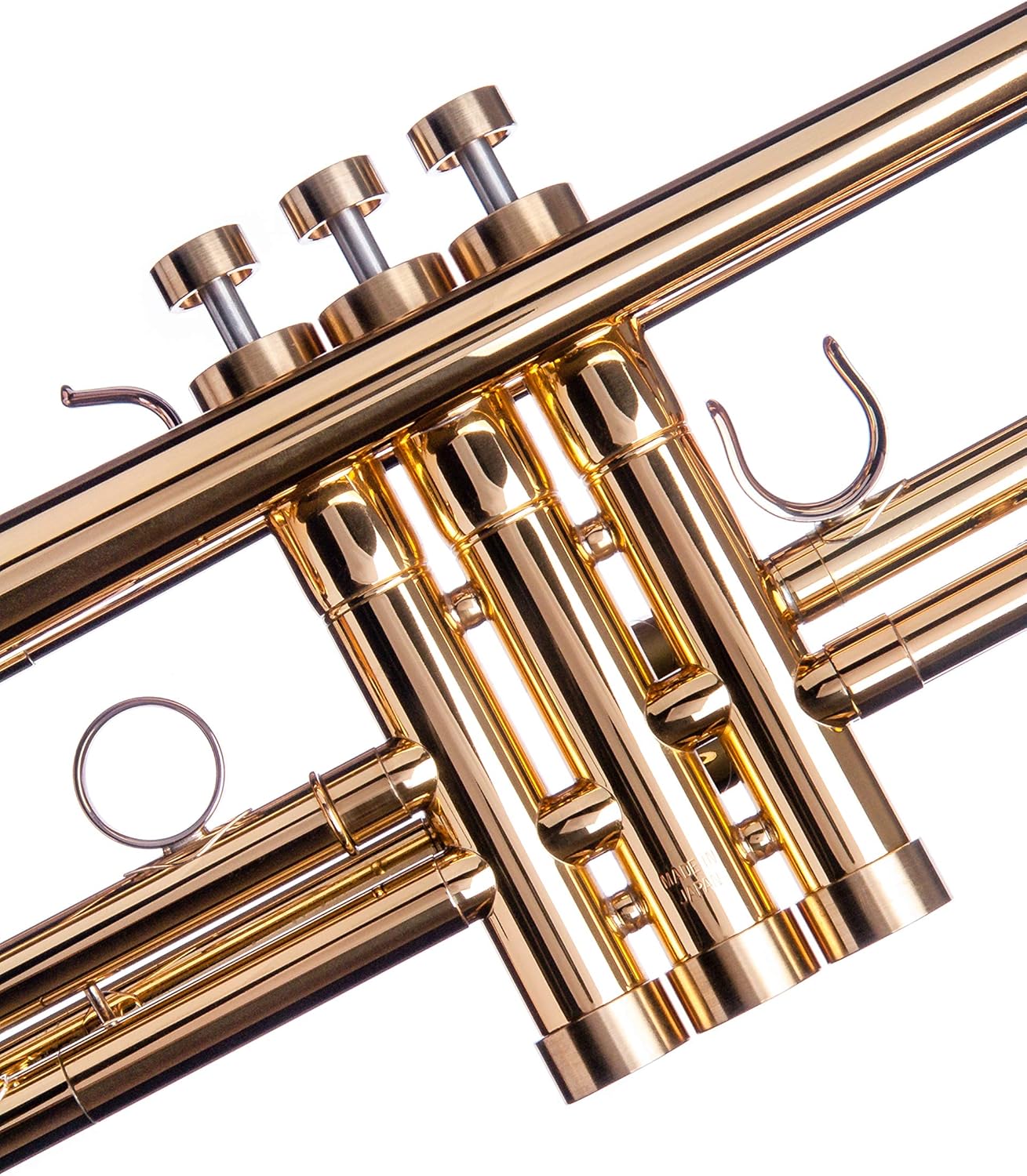 Trumpet Trim Kit for improving the sound. For all Bach Stradivarius Trumpet. Custom made KGUBrass (MEDIUM, Raw Brass)