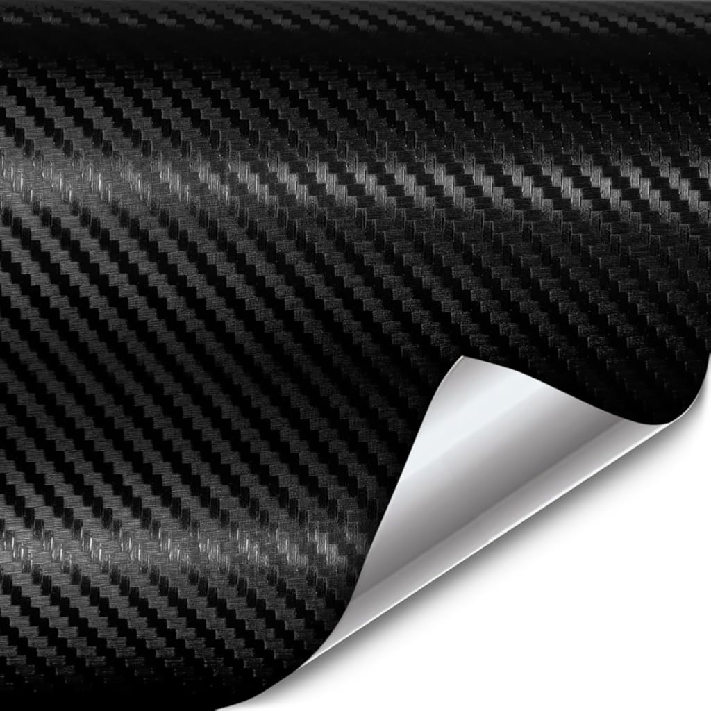 VViViD XPO Black Carbon Fiber Car Wrap Vinyl Roll Featuring Air Release Technology (15ft x 5ft)