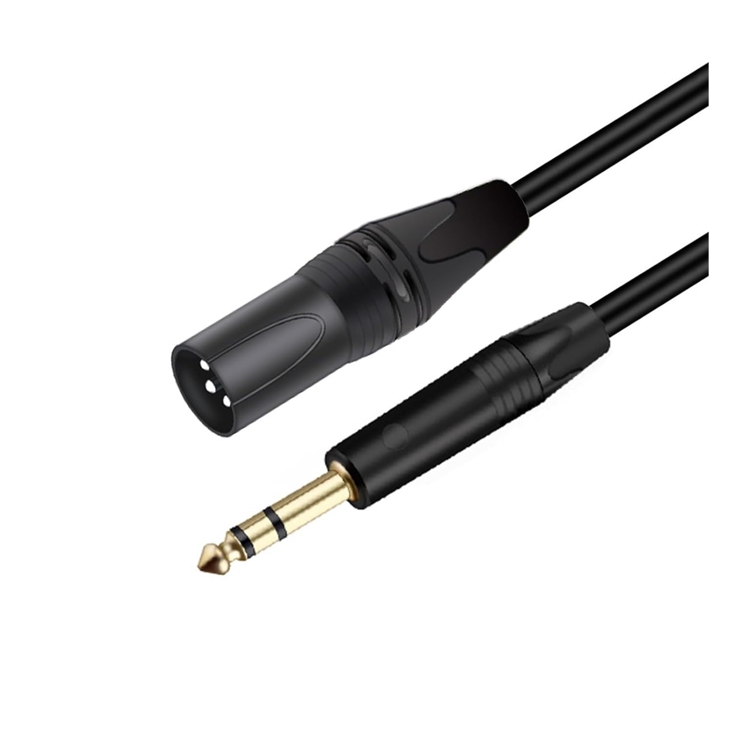 6.35MM (1/4 Inch) Stereo Jack Male to 3Pins XLR Male Audio Cable Balanced Microphone Interconnect 6.5MM TRS to XLR Cord(15M)