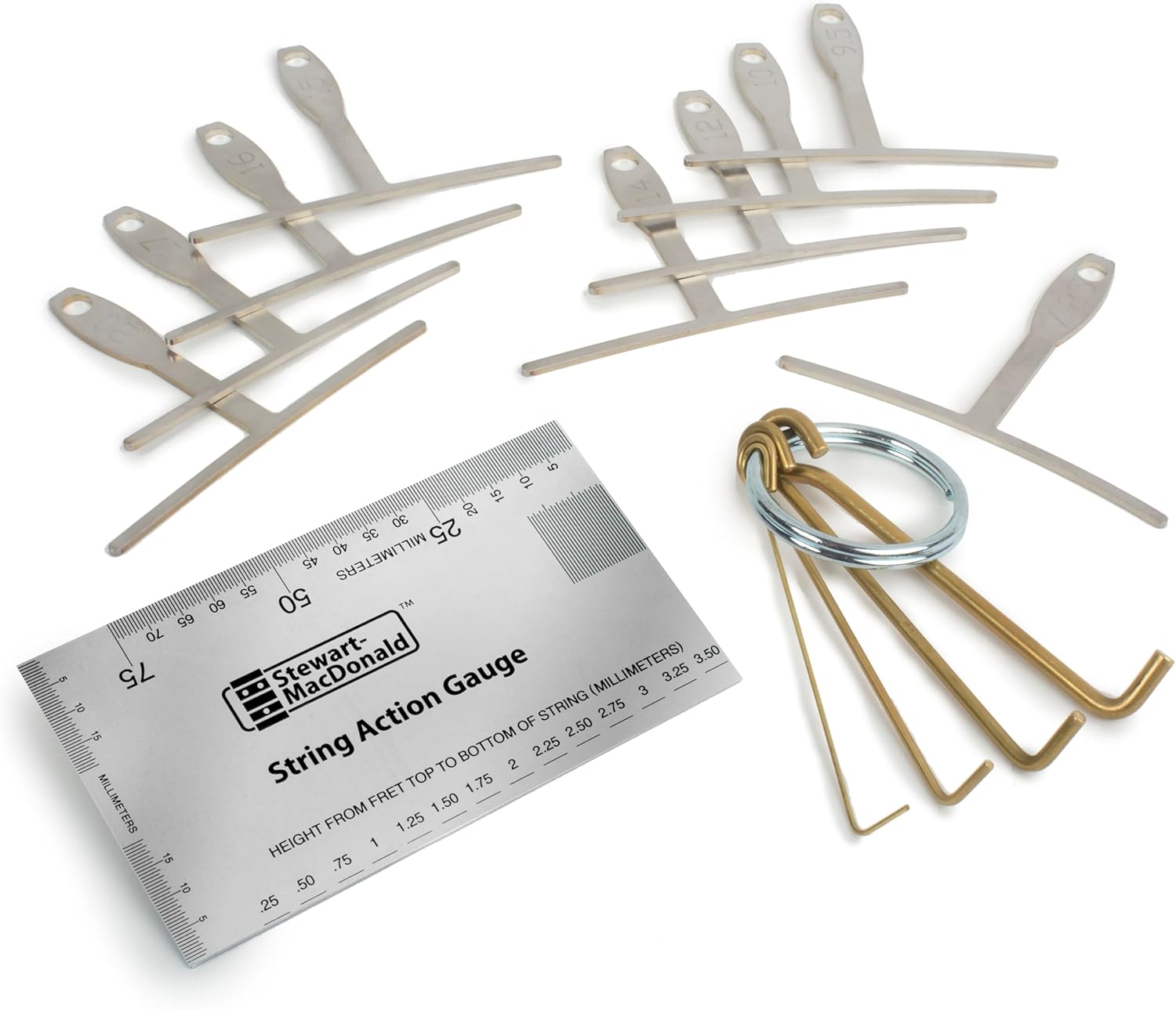 StewMac Action Adjustment Kit for Electric Guitar, Metric, for Setting String, Bridge, Saddle, & Pickup Height