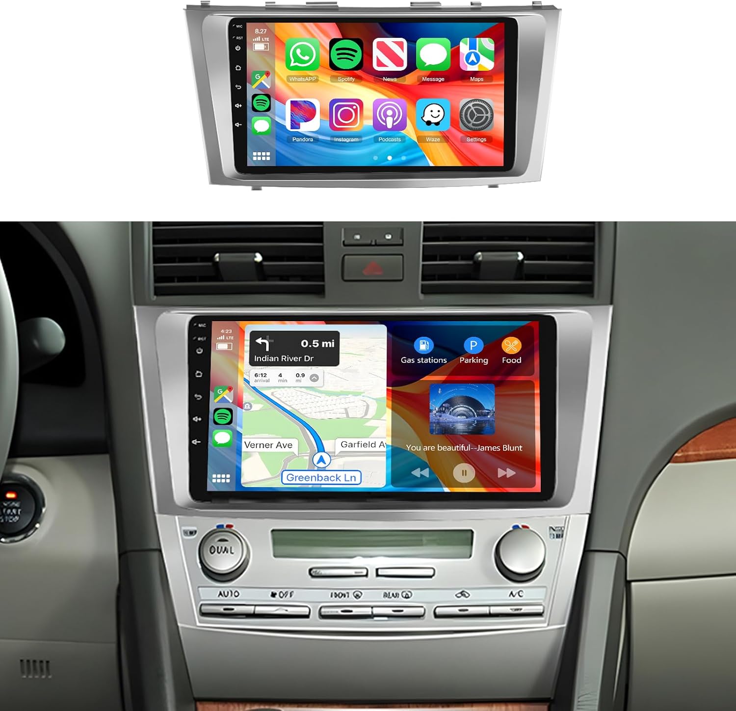 Car Radio Stereo for Toyota Camry 2006-2011 2+64G, 9