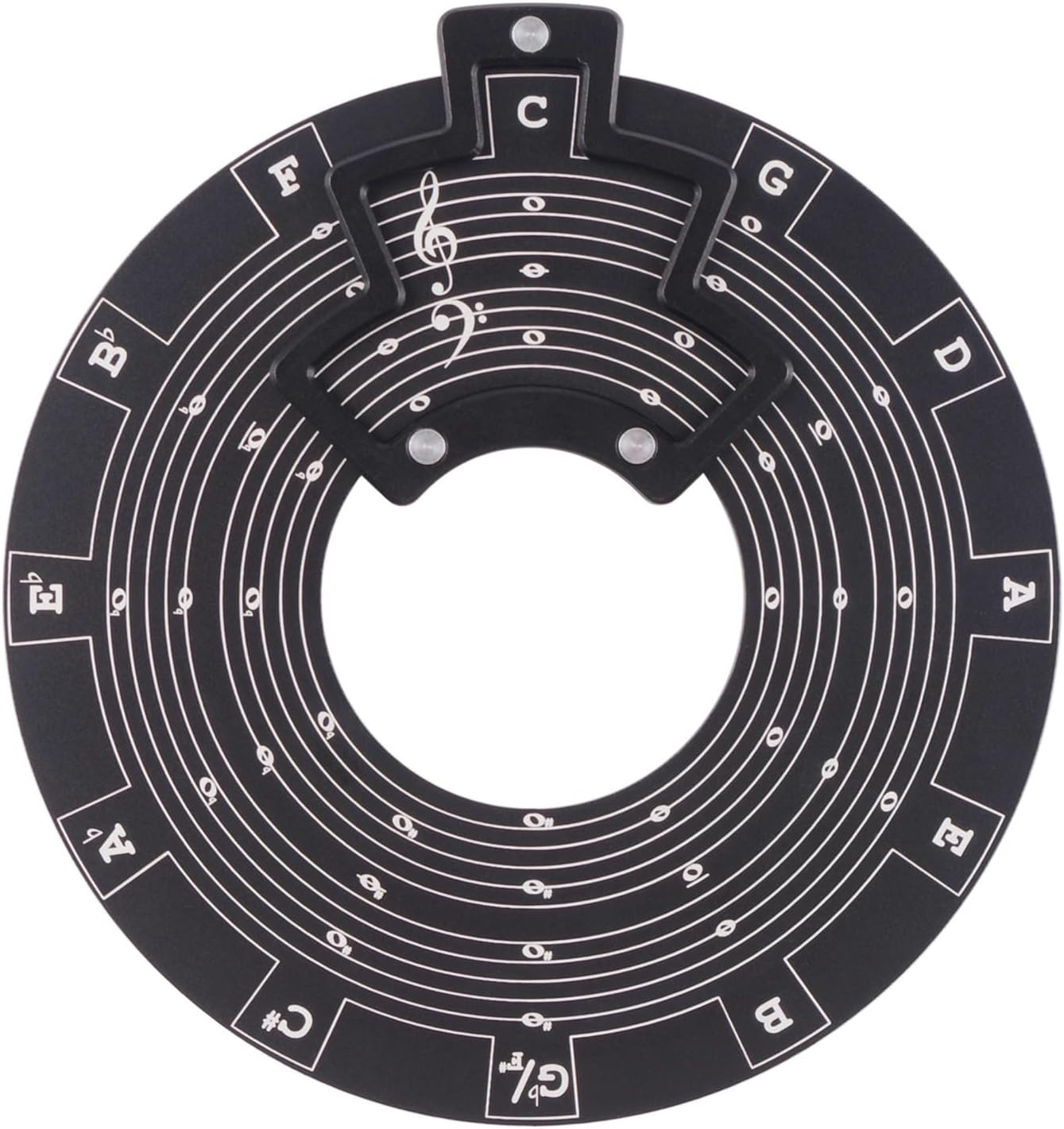 Wooden Melody Chord Tool (Round Music Theory Wheel for Notes, Chords & Key Signatures)
