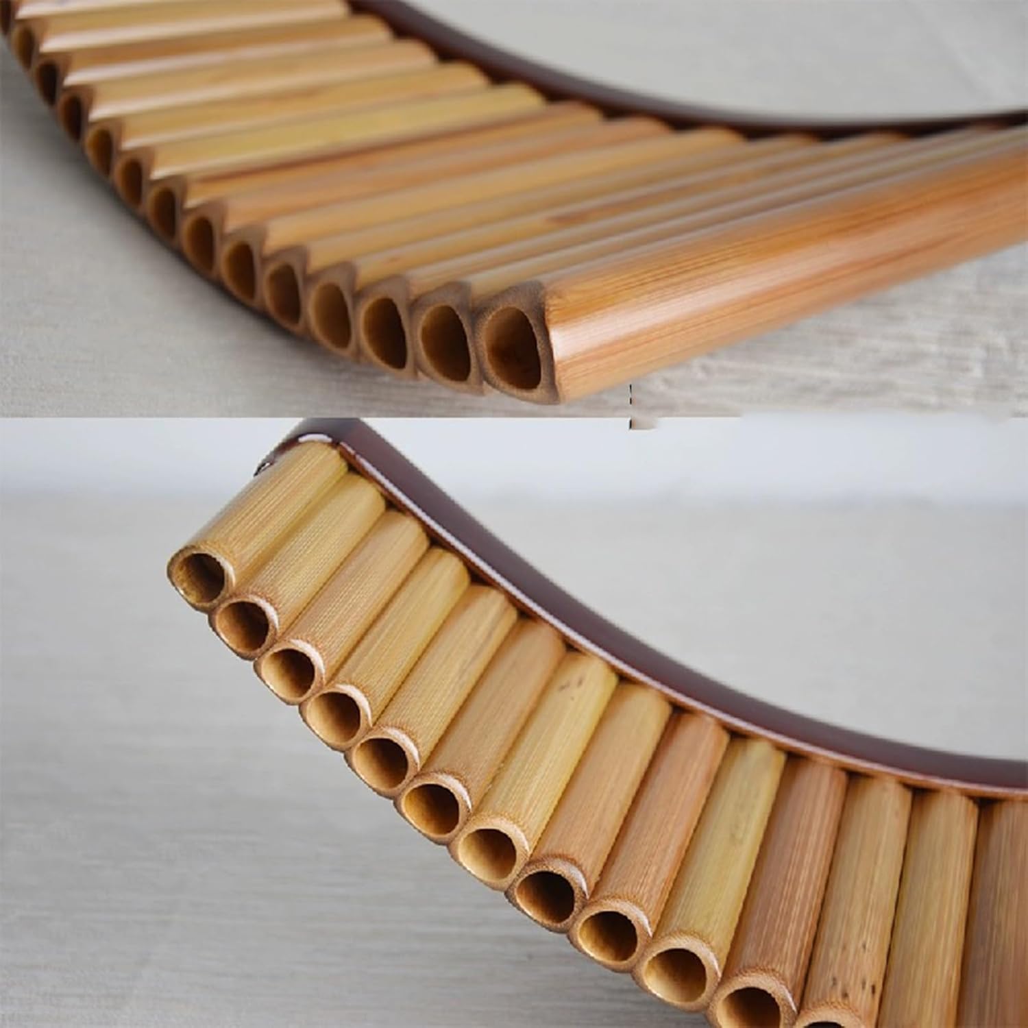 25 Pipes Bamboo Pan Flute Bagpipes G Key or C Key Musical Instrument Pan Pipes Woodwind key Professional Panpipe Pan Flute Instrument (Color : G Key, Size : Right Hand)