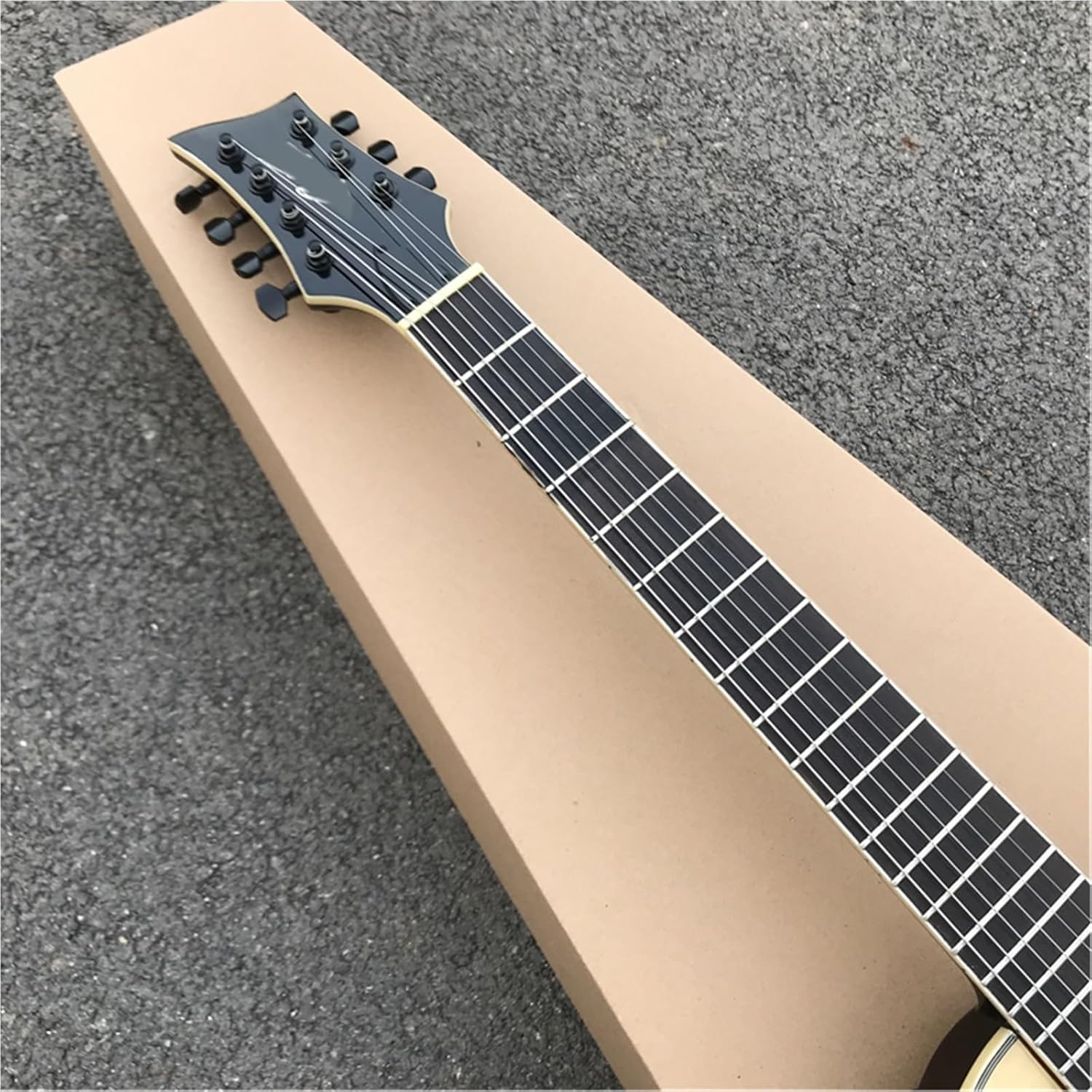 Beginner Electric Guitar Kits 7 Turn Original Wood Tiger Pattern F Hole Semi Hollow Professional Small Jazz Electric Guitar