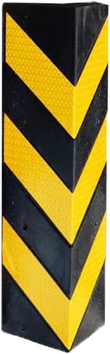 Wall Corner Guard Reflective Rubber Wall Corner Guard,Yellow Safety Strips,Car Parking and Warehouse,Guards Bumpers Pole Corner Protectors Garage,Black+yellow-60cm-10pcs