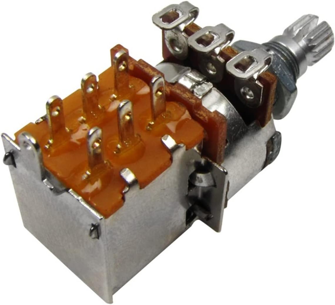 KESHUO 20pcs Push Pull Potentiometers B500K Linear Taper Long Split Shaft for Electric Bass Guitar Guitar Kit Accessories